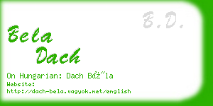 bela dach business card